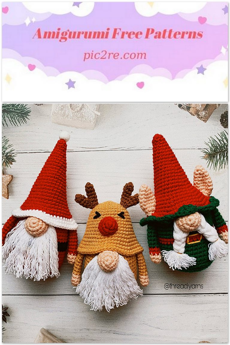 Amigurumi Christmas Gnomes Collection Free Pattern