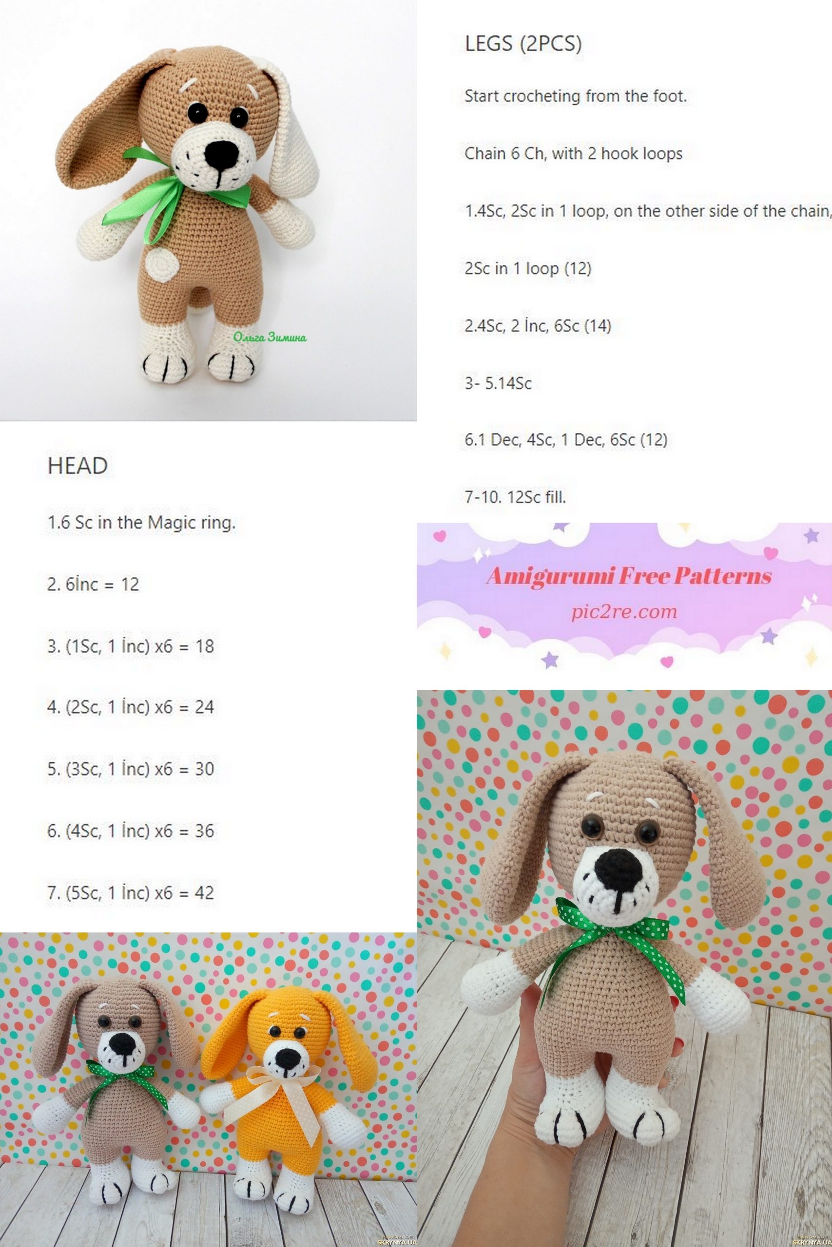 Amigurumi Cute Dog Free Pattern - Amigurumi Patterns