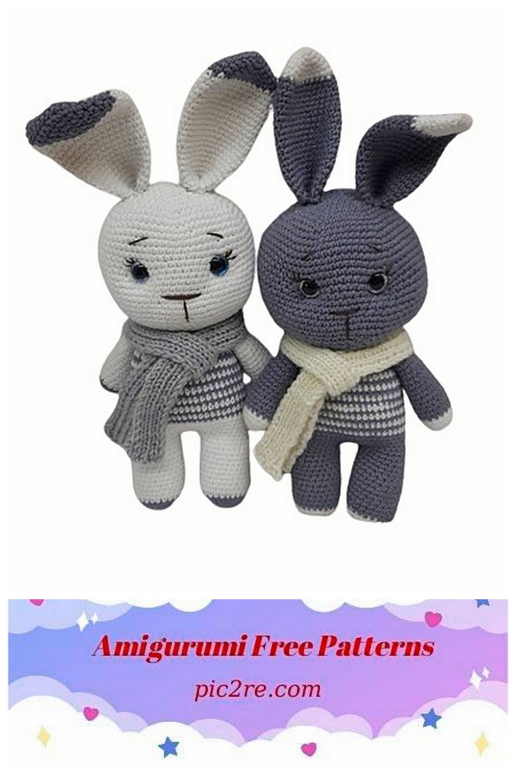 Crochet Striped bunny Free Pattern - Amigurumi Patterns