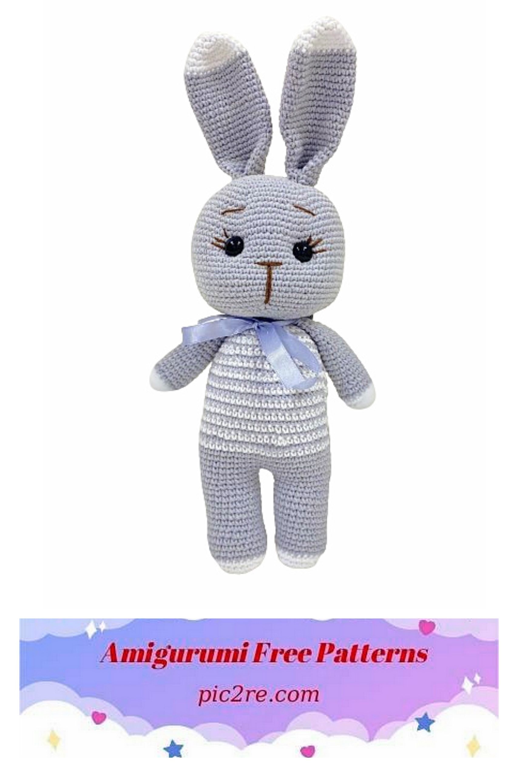 Crochet Striped bunny Free Pattern - Amigurumi Patterns