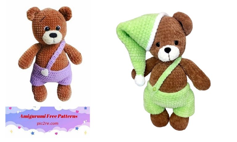Free Bear in overalls Amigurumi Pattern