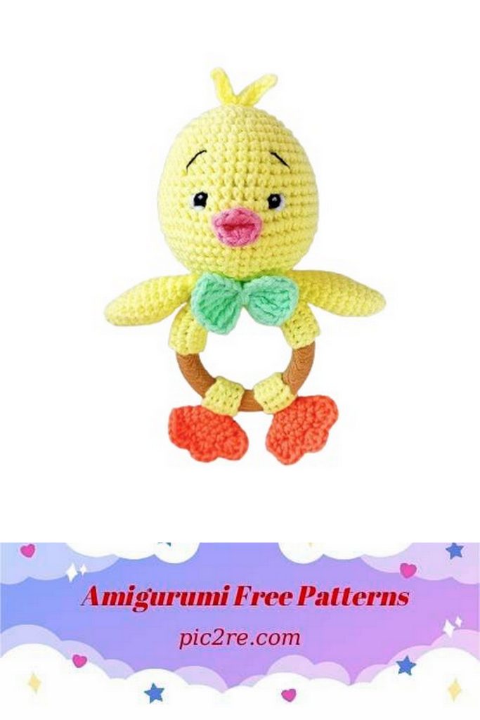 Amigurumi Chicken Rattle Free Pattern